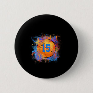 15 jaar oude Kinder 15e verjaardag Bysketbyll Kind Ronde Button 5,7 Cm