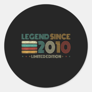 15 Jaar Oude Legende Sinds 2010 15e Verjaardag Ronde Sticker