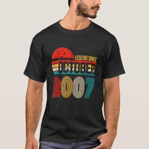 15 jaar oude leggende sinds oktober 2007 15e geboo t-shirt