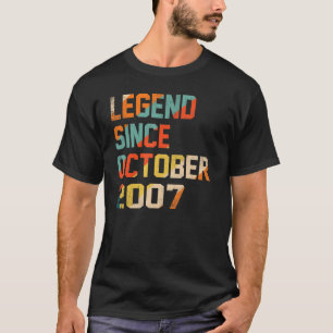 15 jaar oude leggende sinds oktober 2007 15e geboo t-shirt