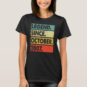15 jaar oude leggende sinds oktober 2007 15e geboo t-shirt
