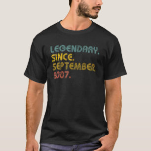 15 jaar oude leggende sinds september 2007 15e geb t-shirt