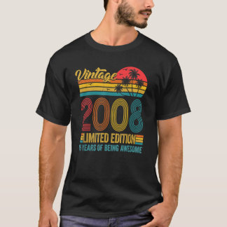 15 jaar oude retroactieve Vintage 2008 15e verjaar T-shirt