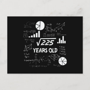 15 Jaar Oude Verjaardag Nerdy Wiskunde 15e verjaar Briefkaart