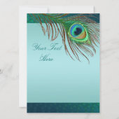 15 jaar pauw sjabloon leeftijdsnummer kaart (Achterkant)