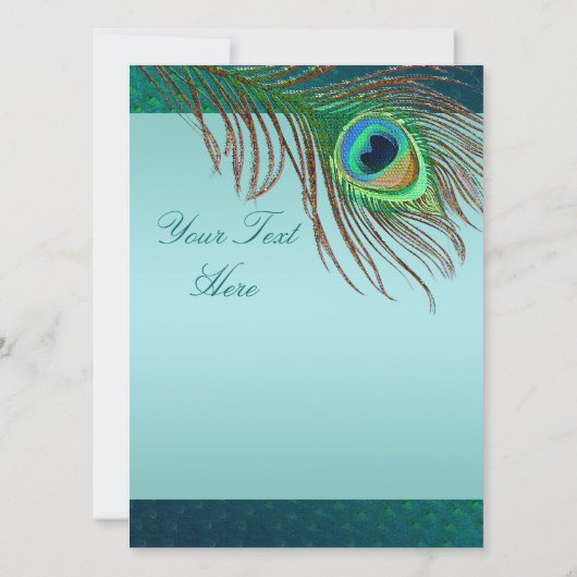 15 jaar pauw sjabloon leeftijdsnummer kaart (Achterkant)