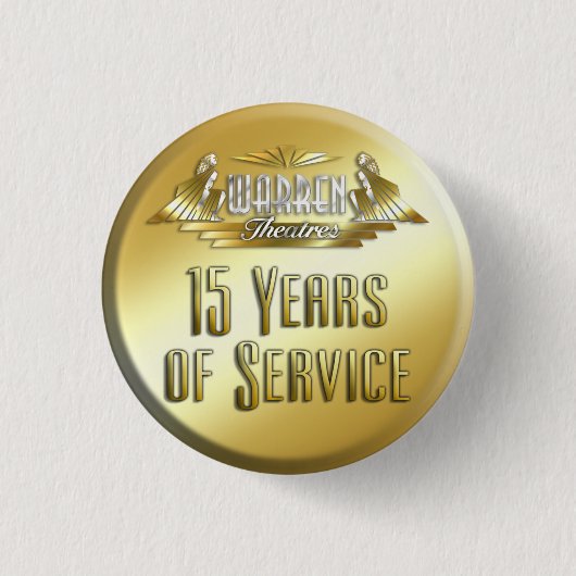 15 jaar Pin Ronde Button 3,2 Cm (Voorkant)