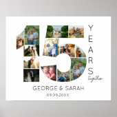 15 jaar samen Huwelijksjubileum 13 foto's Poster (Voorkant)