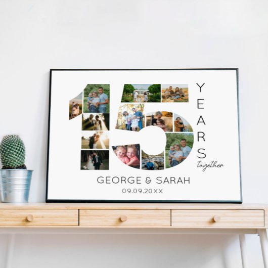 15 jaar samen Huwelijksjubileum 13 foto's Poster