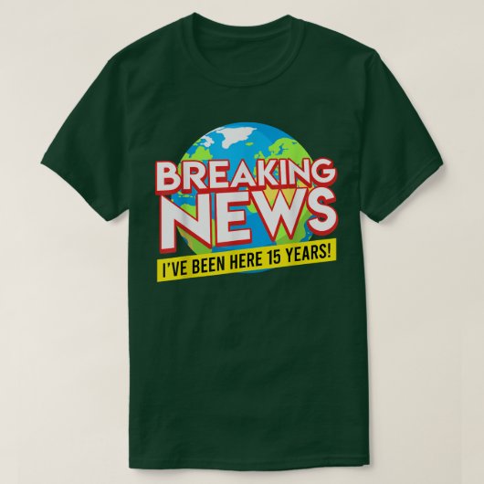15 jaar service Bedrijf 15 jaar W T-shirt (Design voorkant)