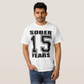 15 jaar Sober Black op wit T-shirt (Voorkant volledig)