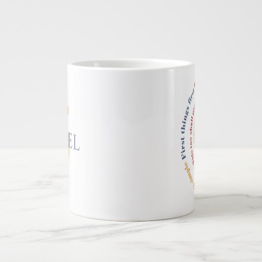 15 jaar Sobriety Slogan Spiral Giant Coffee Grote Koffiekop (Voorkant)