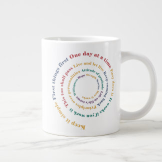 15 jaar Sobriety Slogan Spiral Giant Coffee Grote Koffiekop