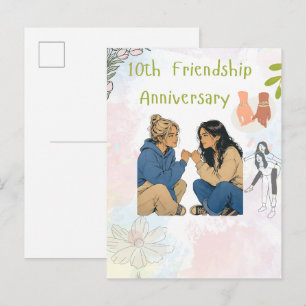 15 Jaar Vriendschap & Tellen Beste Vrienden Uitnodiging Briefkaart