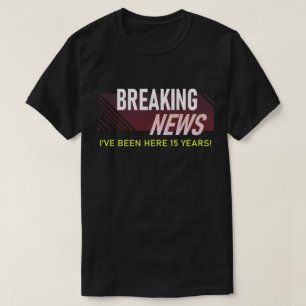 15 Jaar Werken Jubileum Geschenk voor Werknemer T-shirt