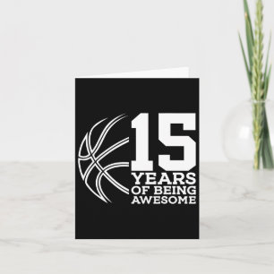 15 Jaar Wezenlijk Bysketbyll 15e Verjaardag Kaart