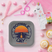 15 jan - Pothole Day Papieren Bordje (Feest)