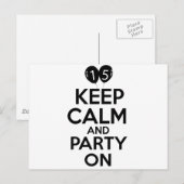 15-jarig design briefkaart (Voorkant / Achterkant)