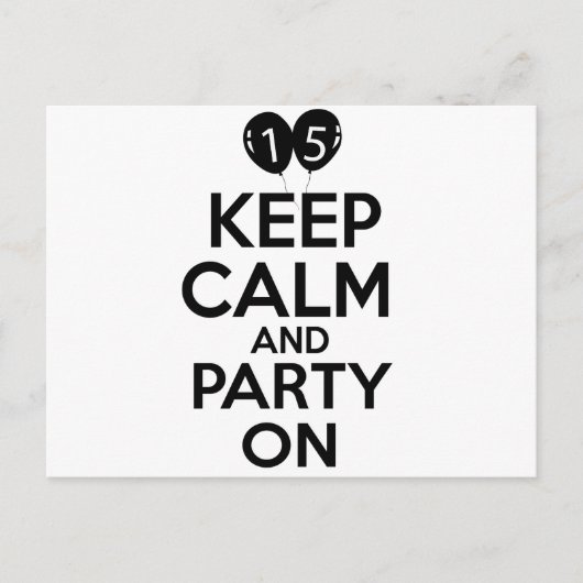 15-jarig design briefkaart (Voorkant)