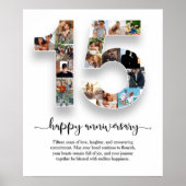 15-jarig jubileum Foto Collage Poster (Voorkant)