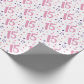 15-jarige 15-jarige verjaardag 15 cadeaupapier (Hoek)