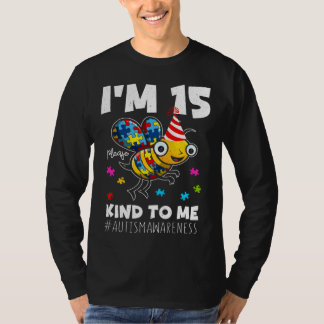 15-jarige bijengeboorte Puzzle Kind Autism Awarene T-shirt