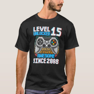 15-jarige gamer-jongen sinds 2008 15e verjaardag G T-shirt