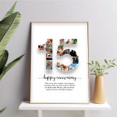 15-jarige jubileum Foto Collage Poster