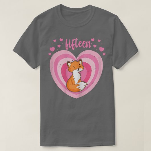 15-jarige koetskotter Fox Birthday Girl 15th B-d T-shirt (Design voorkant)