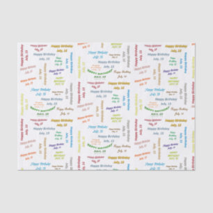 15 juli, 15-jarig weefselboek tissuepapier