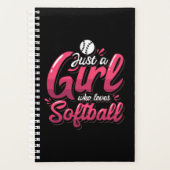 15.Just A Girl Who Loves Softball Planner (Voorkant)
