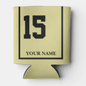 15 kaki paard zadel deken op maat blikjeskoeler (Voorkant)