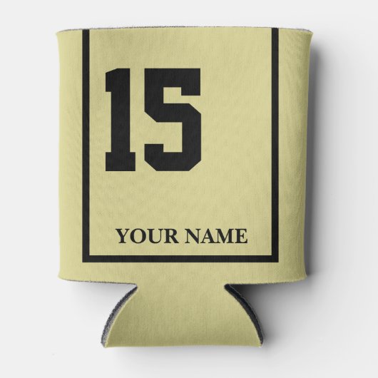 15 kaki paard zadel deken op maat blikjeskoeler (Voorkant)