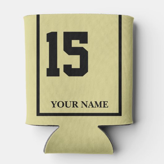 15 kaki paard zadel deken op maat blikjeskoeler (Achterkant)