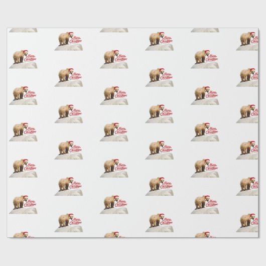 15' kerstpapier met grizzly beer cub cadeaupapier (Vlak)