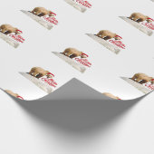 15' kerstpapier met grizzly beer cub cadeaupapier (Hoek)