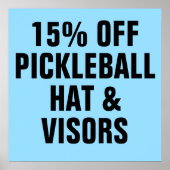 15% korting op Pickleball-Petten en bezoekers Poster (Voorkant)