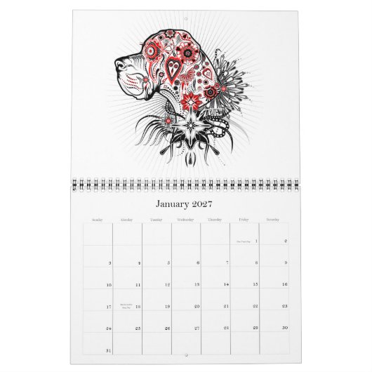 15 maanden Grote Daankalender Kalender (Jan 2027)