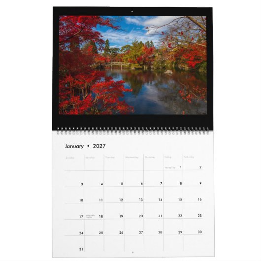 15-maands Japanse tuinen wandkalender Kalender (Jan 2027)