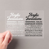 15 Mil Clear Acryl Uitnodiging (landschap) (Insitu (Draagbaar))