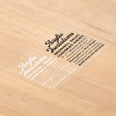 15 Mil Clear Acryl Uitnodiging (landschap) (Laagn)