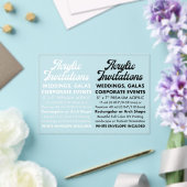 15 Mil Clear Acryl Uitnodiging (landschap) (Insitu (Huwelijk))