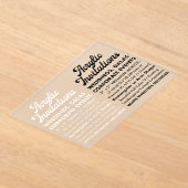 15 Mil Frosted Acryl Uitnodiging (Landschap) (Laagn)