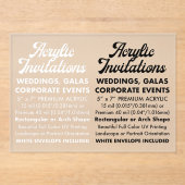 15 Mil Frosted Acryl Uitnodiging (Landschap) (Voorkant)