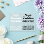 15 Mil Frosted Acryl Uitnodiging (Landschap) (Insitu (Huwelijk))