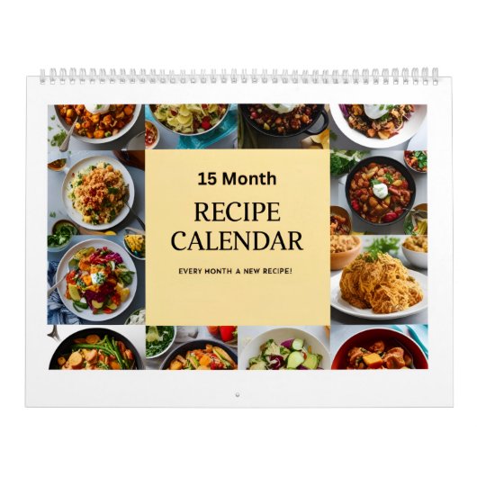 15 Month Recipe Calendar Kalender (Hoes)