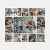 15 Naam fotocollage monogram Fleece Deken (Voorkant (Horizontaal))