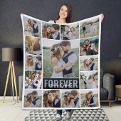 15 Naam fotocollage monogram Fleece Deken