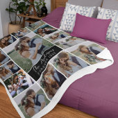 15 Naam fotocollage monogram Fleece Deken