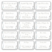 15 Naam van individuele weddenschappen Adres stick Sticker (Voorkant)